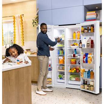 GE 36 Inch 24 Cu. Ft. Counter Depth Refrigerator: White — thumbnail 5