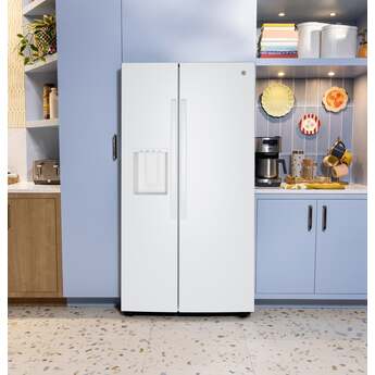 GE 36 Inch 24 Cu. Ft. Counter Depth Refrigerator: White — thumbnail 6
