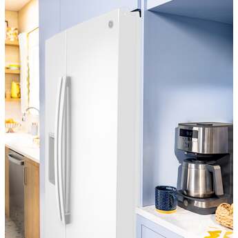 GE 36 Inch 24 Cu. Ft. Counter Depth Refrigerator: White — thumbnail 8