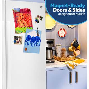 GE 36 Inch 24 Cu. Ft. Counter Depth Refrigerator: White — thumbnail 9
