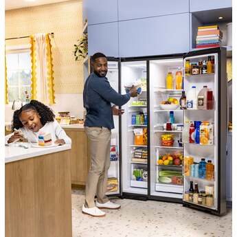 GE 36 Inch 24 Cu. Ft. Counter Depth Refrigerator: Fingerprint Resistant Stainless Steel — thumbnail 3