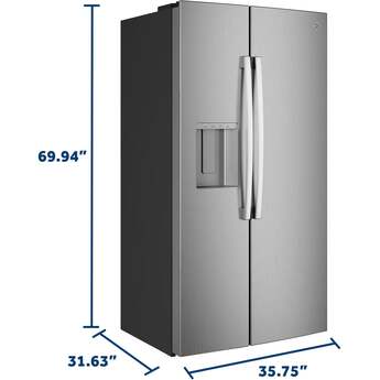 GE 36 Inch 24 Cu. Ft. Counter Depth Refrigerator: Fingerprint Resistant Stainless Steel — thumbnail 7