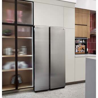 GE Profile Series 36 Inch 29 Cu. Ft. Standard Depth Refrigerator With Internal Dispenser And Wifi: Fingerprint Resistant Stainless Steel — thumbnail 2