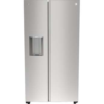 GE Profile Series 36 Inch 28 Cu. Ft. Standard Depth Refrigerator With  External Dispenser, Energy Star Rating And Wifi: Fingerprint Resistant Stainless Steel