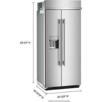 KitchenAid KBSD736SPS 20.8 Cu. Ft. 36" Built-In Side-by-Side Refrigerator features Exterior Water and Ice Dispenser Stainless Steel with PrintShield Finish — thumbnail 4