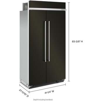 KitchenAid KBSN702MBS 42 Inch Built-In Side by Side Refrigerator Black Stainless Steel with PrintShield Finish — thumbnail 29