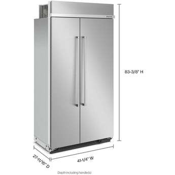 KitchenAid42 Inch Built-In Side by Side Refrigerator with 25.5 cu. ft. Total Capacity, Automatic Icemaker FreshFlow™ Air Filter, Sabbath Mode and Star-K Certified: Stainless Steel with PrintShield Finish — thumbnail 41