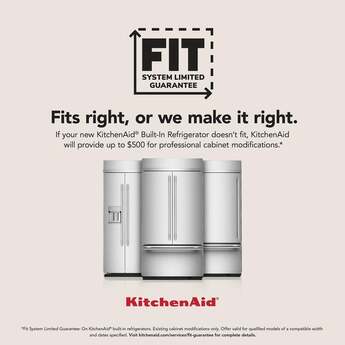 KitchenAid 25.5 Cu. Ft. 42" Built-In Panel-Ready Side-by-Side Refrigerator with Platinum Interior: Panel Ready — thumbnail 4