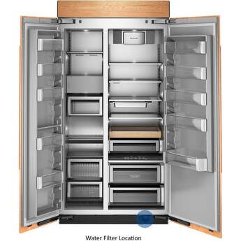 KitchenAid 25.5 Cu. Ft. 42" Built-In Panel-Ready Side-by-Side Refrigerator with Platinum Interior: Panel Ready — thumbnail 9