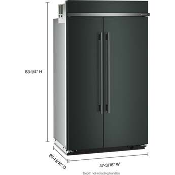 KitchenAid KBSN748SJP 30 Cu. Ft. 48" Built-In Side-by-Side Refrigerator Juniper — thumbnail 2