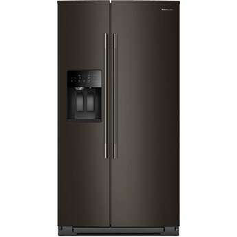 KitchenAid KRSC536RBE 36 Inch Counter Depth Freestanding Side-by-Side Refrigerator Black Ore