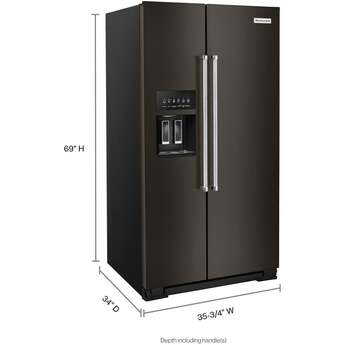 Kitchen Aid KitchenAid 36" 24.8 cu ft.Fingerprint Resistant Black Stainless Steel Side-by-Si — thumbnail 31