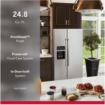 Kitchen Aid KitchenAid 36" 24.8 cu ft. Fingerprint Resistant Stainless Steel Side-by-Side Re — thumbnail 8