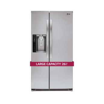 LG LSXS26326S 36" Freestanding Side by Side Refrigerator | Greentoe