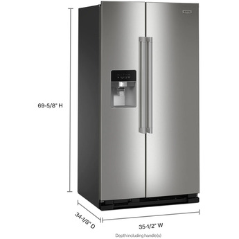 Maytag MRSF4036PZ 36 Inch Stainless Steel Freestanding Side by Side Refrigerator — thumbnail 22