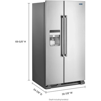 Maytag 36" 25 cu. ft. Fingerprint Resistant Stainless Side-By-Side Refrigerator - ADA Compliant — thumbnail 15