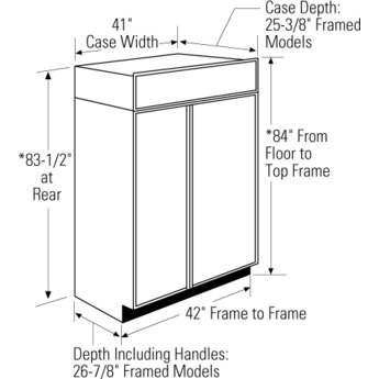 Monogram 42" Custom Panel Built-In Side-by-Side Refrigerator — thumbnail 2