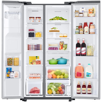 Samsung 36" 22 cu.ft. Fingerprint Resistant Stainless Steel Counter Depth Side-by-Side Refrigerator - Energy Star — thumbnail 2