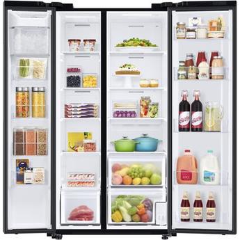 Samsung RS23A500ASG Counter Depth Side by Side Refrigerator, in Black Stainless Steel — thumbnail 3