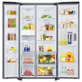 Samsung RS23CB760012 Bespoke Series 36 Inch White Glass Freestanding Counter Depth Side by Side Refrigerator — thumbnail 13