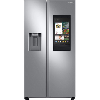 Samsung 36" 26.7 cu.ft. Fingerprint Resistant Stainless Steel Side-by-Side Refrigerator with Touchscreen Family Hub - Energy Star