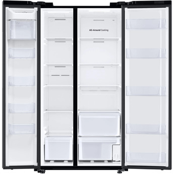 Samsung RS28A500ASG Side by Side Refrigerator, in Black Stainless Steel — thumbnail 3