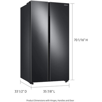 Samsung RS28A500ASG Side by Side Refrigerator, in Black Stainless Steel — thumbnail 9
