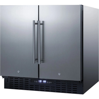 Summit 36" 5.8 cu.ft. Stainless Steel Built-In Side-by-Side Refrigerator-Freezer — thumbnail 3