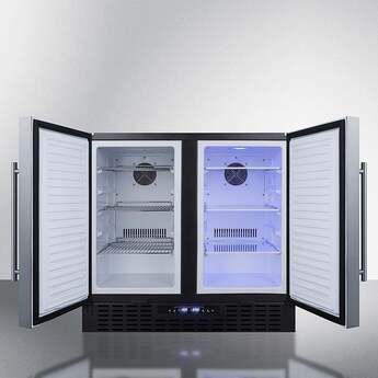 Summit 36" 5.8 cu.ft. Stainless Steel Built-In Side-by-Side Refrigerator-Freezer — thumbnail 6