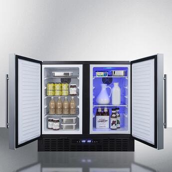 Summit 36" 5.8 cu.ft. Stainless Steel Built-In Side-by-Side Refrigerator-Freezer — thumbnail 8