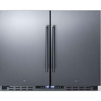 Summit 36" 5.8 cu.ft. Stainless Steel Built-In Side-by-Side Refrigerator-Freezer - ADA Compliant