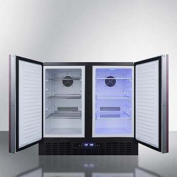 Summit 36" 5.8 cu.ft. Custom Panel Built-In Side-by-Side Refrigerator-Freezer — thumbnail 5