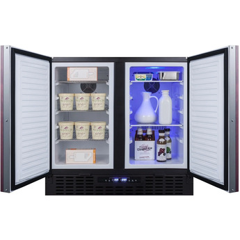 Summit 36" 5.8 cu.ft. Custom Panel Built-In Side-by-Side Refrigerator-Freezer — thumbnail 6