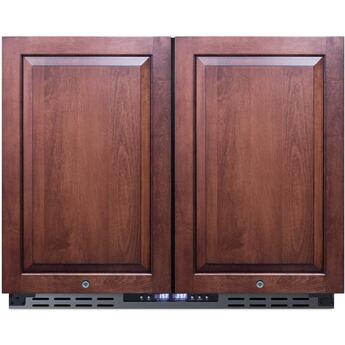 Summit 36" 5.8 cu.ft. Custom Panel Built-In Side-by-Side Refrigerator-Freezer - ADA Compliant