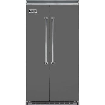 Viking VCSB5423DG 5 Series 42 Inch Damascus Grey Built In Counter Depth Side by Side Refrigerator