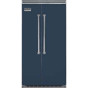 Viking VCSB5423SB 5 Series 42 Inch Slate Blue Built In Counter Depth Side by Side Refrigerator