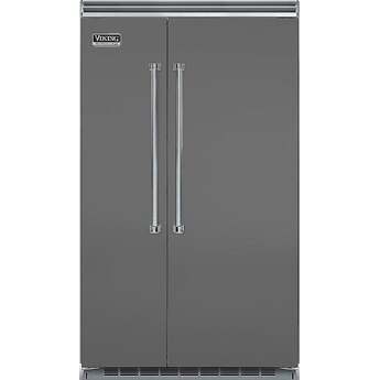 Viking VCSB5483DG 5 Series 48 Inch Damascus Grey Built In Counter Depth Side by Side Refrigerator
