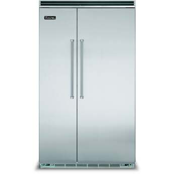 Viking VCSB5483DG 5 Series 48 Inch Damascus Grey Built In Counter Depth Side by Side Refrigerator — thumbnail 3