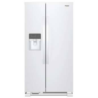 Whirlpool 36" 24 cu.ft. White Side-by-Side Refrigerator
