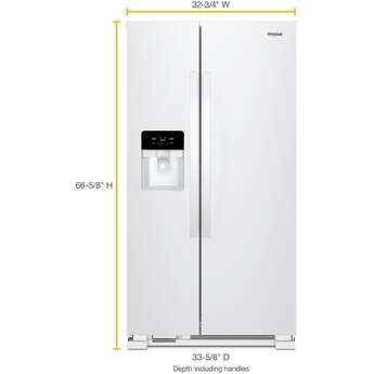 Whirlpool 33" 21 cu. ft. White Side-by-Side Refrigerator - Energy Star — thumbnail 13