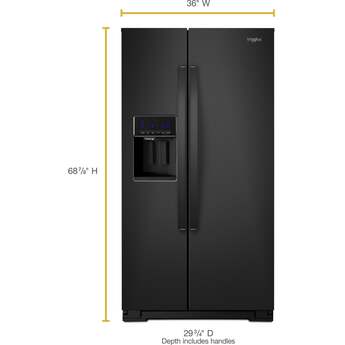Whirlpool 36" 21.6 cu. ft. Black Counter Depth Side-by-Side Refrigerator - ADA Compliant — thumbnail 4