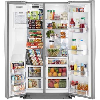 Whirlpool 36" 23 cu.ft. Fingerprint Resistant Stainless Steel Side-by-Side Counter Depth Refrigerator - ADA Compliant — thumbnail 2