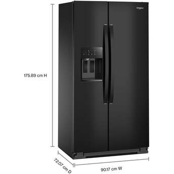 Whirlpool WRSC5536RB 36-inch Wide Side-by-Side Refrigerator - 21 cu. ft.: Black — thumbnail 16