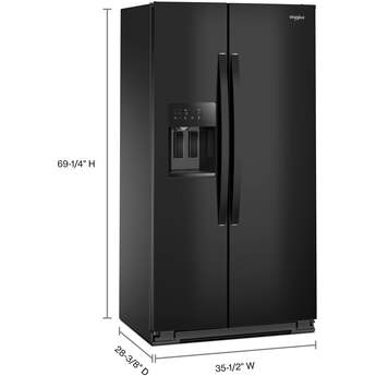 Whirlpool WRSC5536RB 36-inch Wide Side-by-Side Refrigerator - 21 cu. ft.: Black — thumbnail 23