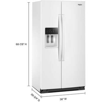 Whirlpool WRSC5536RW 36-inch Wide Side-by-Side Refrigerator - 21 cu. ft.: White — thumbnail 13