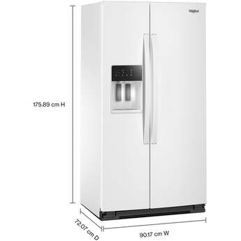 Whirlpool WRSC5536RW 36-inch Wide Side-by-Side Refrigerator - 21 cu. ft.: White — thumbnail 16