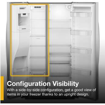 Whirlpool 36-inch Wide Side-by-Side Refrigerator - 21 cu. ft.: Fingerprint-Resistant Stainless Steel — thumbnail 27