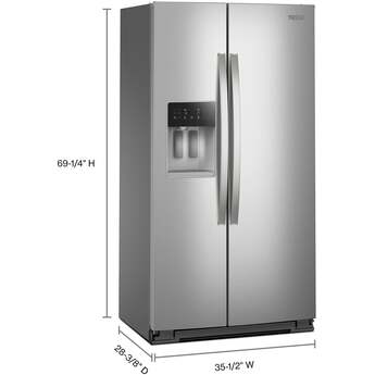 Whirlpool 36-inch Wide Side-by-Side Refrigerator - 21 cu. ft.: Fingerprint-Resistant Stainless Steel — thumbnail 34