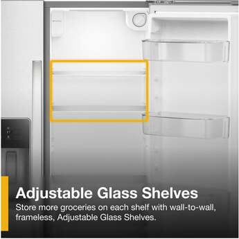 Whirlpool 36-inch Wide Side-by-Side Refrigerator - 21 cu. ft.: Fingerprint-Resistant Stainless Steel — thumbnail 44