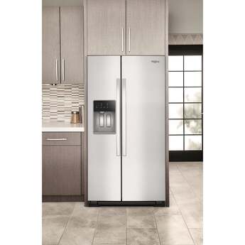 Whirlpool WRSC6536RZ 36-inch Wide Side-by-Side Refrigerator - 21 cu. ft.: Fingerprint-resistant Stainless Finish — thumbnail 2